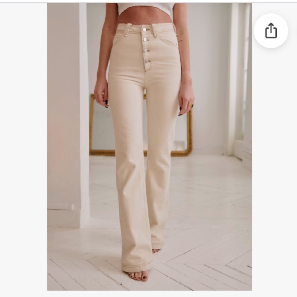 Sezane Justin Trousers Ecru Chiné - Size 36